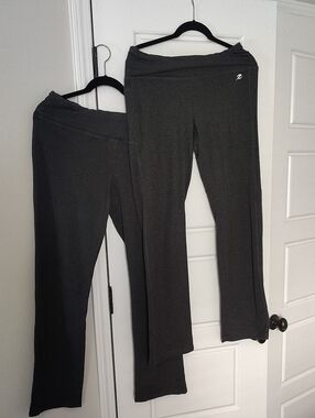2 Pair, XL, Energy Zone Women's Dark Gray Yoga Pants